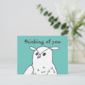 Carte Postale En vous pensant Chouette Mignonne (Debout devant)
