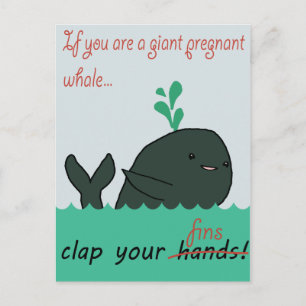 Carte postale enceinte de baleine