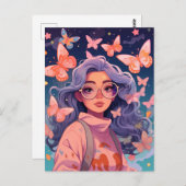 Carte postale Enchanted Butterfly Dream (Devant / Derrière)