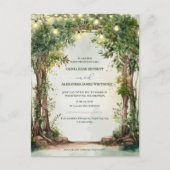 Carte Postale Enchanted Garden String Lights Wedding Invitation  (Devant)