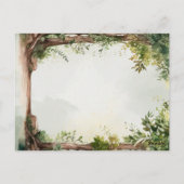 Carte Postale Enchanted Garden String Lights Wedding Thank You (Dos)