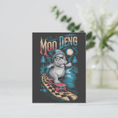 Carte Postale Enchanter Moo Deng Hippo (Debout devant)