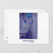 Carte Postale Enchanter Mykonos Grèce Vue avec escaliers (Devant / Derrière)