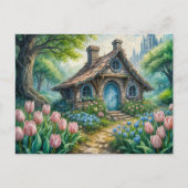 Carte Postale Enchanting Cot with Tulip Garden (Devant)