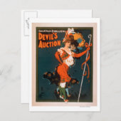 Carte Postale Enchère du diable Femme en Costume Théâtre 3 (Devant / Derrière)