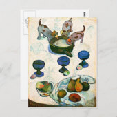 Carte Postale Encore la vie avec trois chiots, Paul Gauguin (Devant / Derrière)