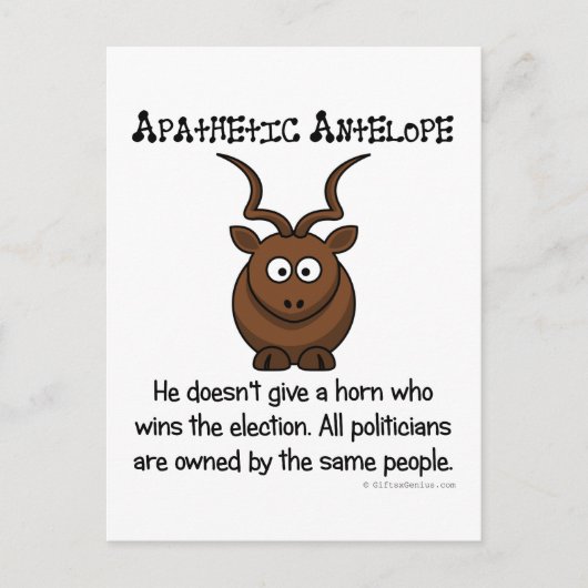 Carte Postale Encore un autre électeur apathique (Devant)