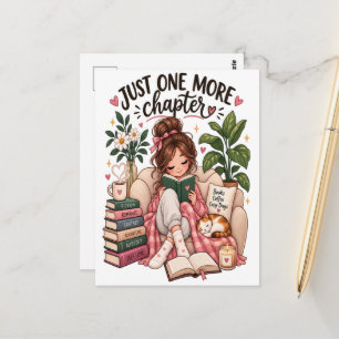 Carte Postale Encore un chapitre – Lecture confortable d'un amou