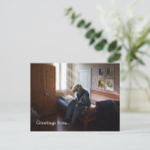 Carte Postale Encore un jour, salutations de... | Allégation (Debout devant)