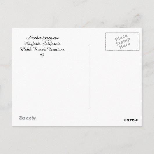 Carte Postale Encore une veille brumeuse... (Dos)