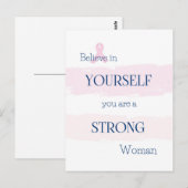 Carte postale Encouragement au cancer du sein (Devant / Derrière)