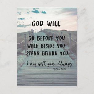 Carte Postale Encouragement et réconfort Verse biblique avec cit