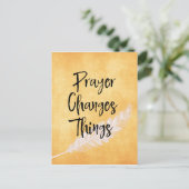 Carte Postale Encouragement : La prière change les choses Citati (Debout devant)