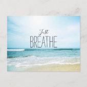 Carte Postale Encouragement Respirez simplement à la plage (Devant)