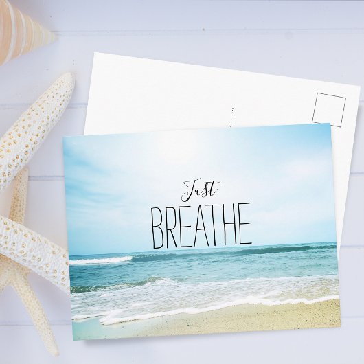Carte Postale Encouragement Respirez simplement à la plage