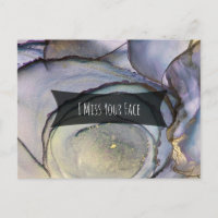 Encre Abstraite Colorée D'Alcool Je Manque Votre V