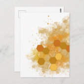 Carte Postale Encre d'alcool nid d'abeille (Devant / Derrière)