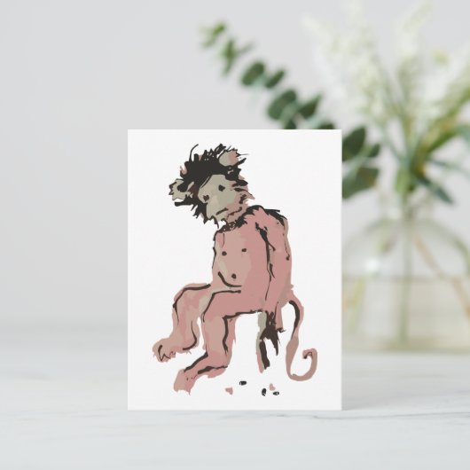 Carte Postale encre de singe emo (Debout devant)