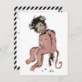 Carte Postale encre de singe emo (Devant / Derrière)