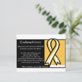 Carte Postale Endometriose - Ruban jaune (Debout devant)