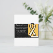 Carte Postale Endometriose - Ruban jaune (Debout devant)