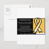 Carte Postale Endometriose - Ruban jaune (Devant / Derrière)