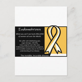 Carte Postale Endometriose - Ruban jaune