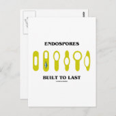 Carte Postale Endospores Construites À Dernier (Attitude Bactéri (Devant / Derrière)