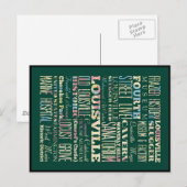 Carte Postale Endroits célèbres de Louisville, Kentucky (Devant / Derrière)