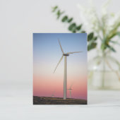 Carte Postale Énergie éolienne de la ferme à Dusk (Debout devant)