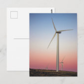Carte Postale Énergie éolienne de la ferme à Dusk (Devant / Derrière)