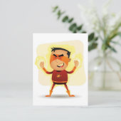 Carte Postale Energy Boy - Cartoon Superhero Superpower (Debout devant)