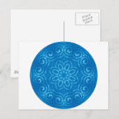Carte Postale Energy Mandala - Bleu (Devant / Derrière)