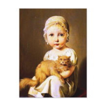 Enfant avec chat