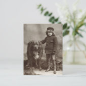 Carte Postale Enfant avec chien, C1885 (Debout devant)