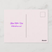 Carte Postale enfant avec fleurs et mère (Dos)