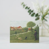 Carte Postale Enfant avec oie (Debout devant)