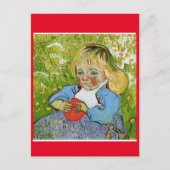 Carte Postale Enfant avec orange, par Van Gogh, (Devant)