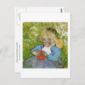 Carte Postale Enfant avec Orange, Vincent van Gogh (Devant / Derrière)