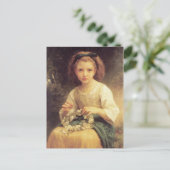 Carte Postale Enfant Braiding Crown par Bouguereau (Debout devant)