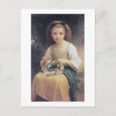 Carte Postale Enfant Braiing a Crown, Bouguereau (Devant)
