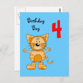 Carte Postale Enfant de 4 ans (Devant / Derrière)