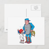 Carte Postale enfant de baseball se disputant avec l'arbitre (Devant / Derrière)