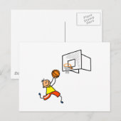 Carte Postale Enfant de basket-ball (Devant / Derrière)