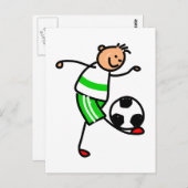 Carte Postale Enfant de football (Devant / Derrière)