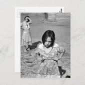 Carte Postale Enfant de la Grande Dépression (Devant / Derrière)
