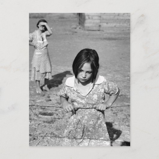 Carte Postale Enfant de la Grande Dépression (Devant)