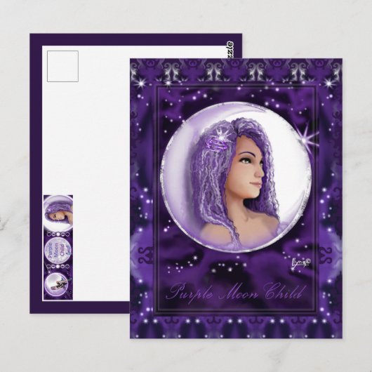 Carte postale Enfant de la Lune Violette (Devant / Derrière)