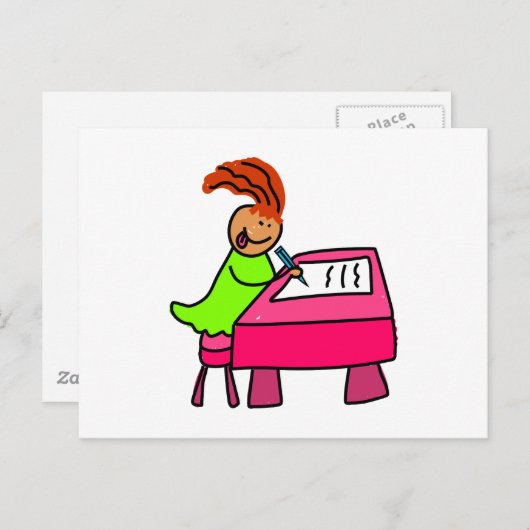 Carte Postale Enfant de l'école (Devant / Derrière)