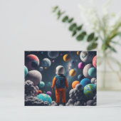 Carte Postale Enfant de l'espace fantastique (Debout devant)